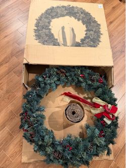 Two Large 40” wreaths. $25 ea or $40 set