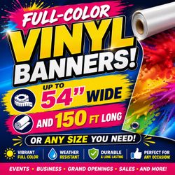 Full color banners any size