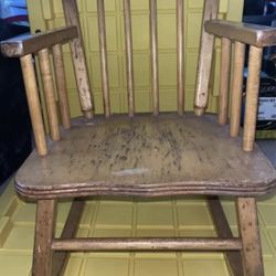 Vintage Child's rocking chair 22" tall seat 14" wide 12" deep