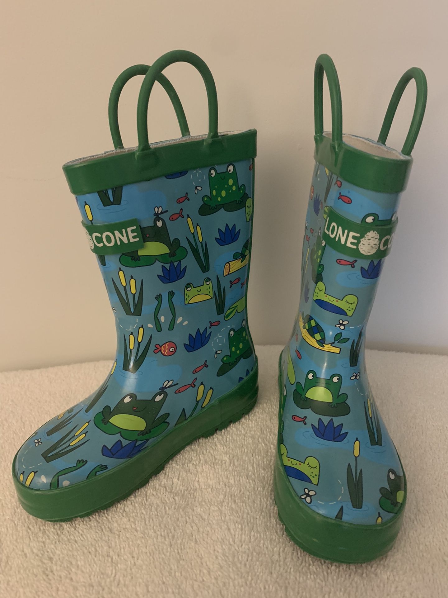 FREE LONECONE Rain Boots with Easy-On Handles in Fun Patterns & Solid Colors for Toddlers and Kids