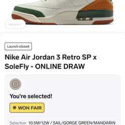 Size 10.5 - SoleFly x Air Jordan 3 Miami - Verified Preorder