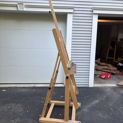 Vintage H-Frame Multifunctional Easel, Foldable & Adjustable