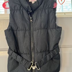 Girls Black Puffer Vest Size 6x