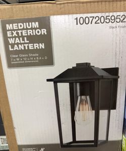 Exterior wall lantern, black finish