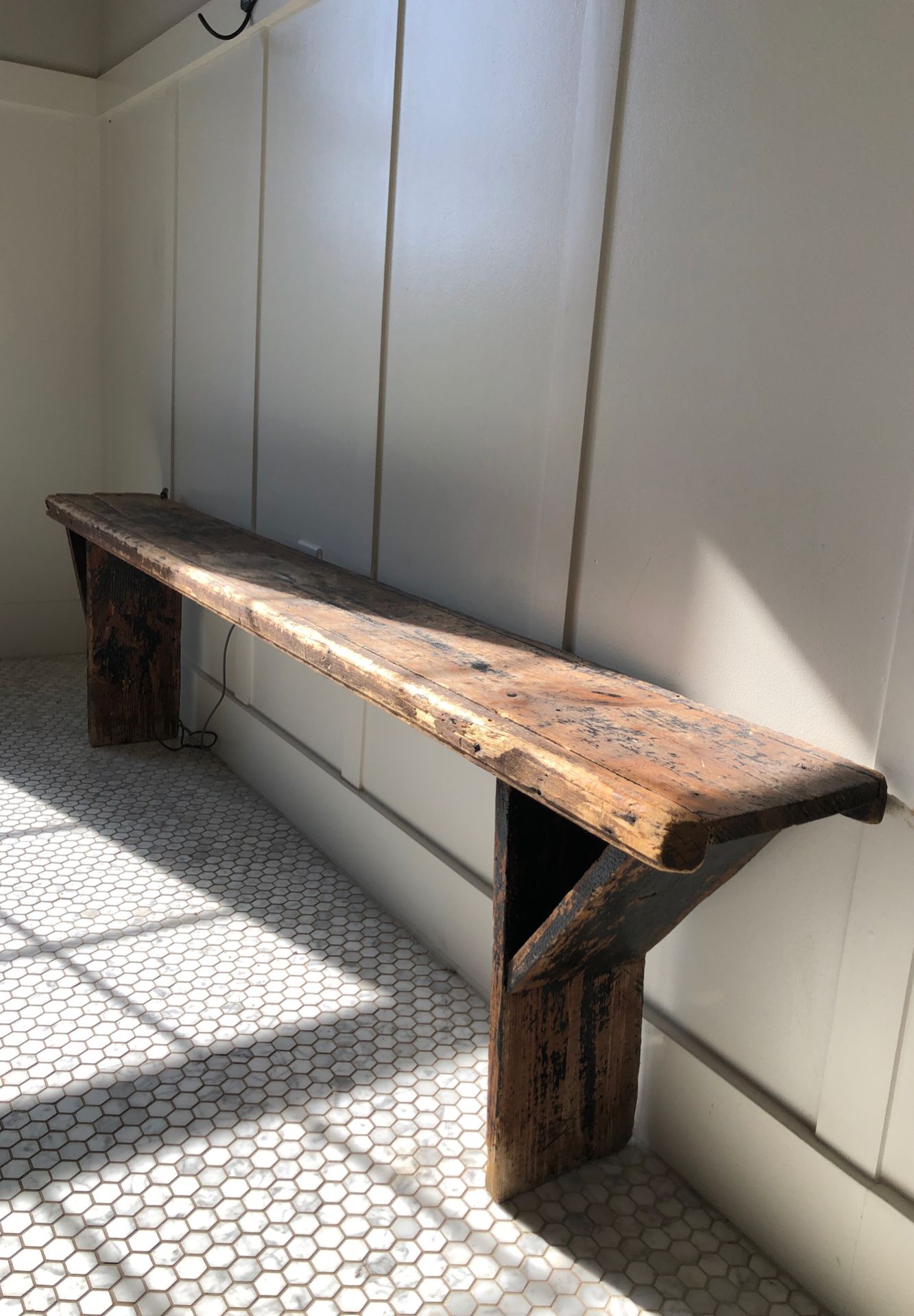 Old vintage wood bench