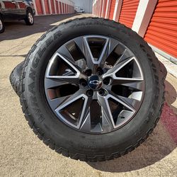 20s Chevy Gmc Z71 Wheels On All Terrain Tires Rims Rines Oem 6lug