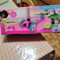Barbie 3 Wheel Tilt And Turn Scooter 