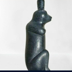 Black Bear Vintage Glass Empty Bottle Nice Decoration!