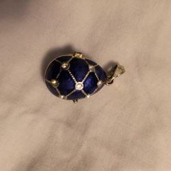 Vintage Enamel Crystal Rucinni Fabergé Egg Pendant & More Jewelry Sold Separately