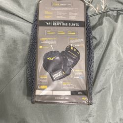 Elite Wrist Strap Heavy Bag Gloves - Everlast 8 OZ