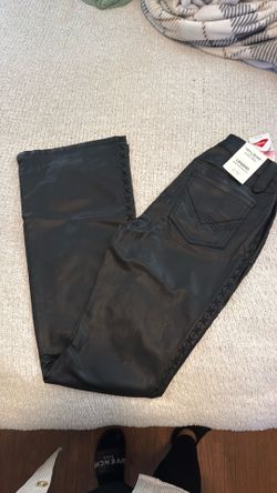 High rise boot cut jeans with side embroidery
