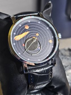 Brand New Bangwei Black Mens Watches Luxury Leather Men's Watch