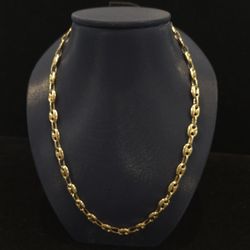 14k Gold Round Puffed Chain 