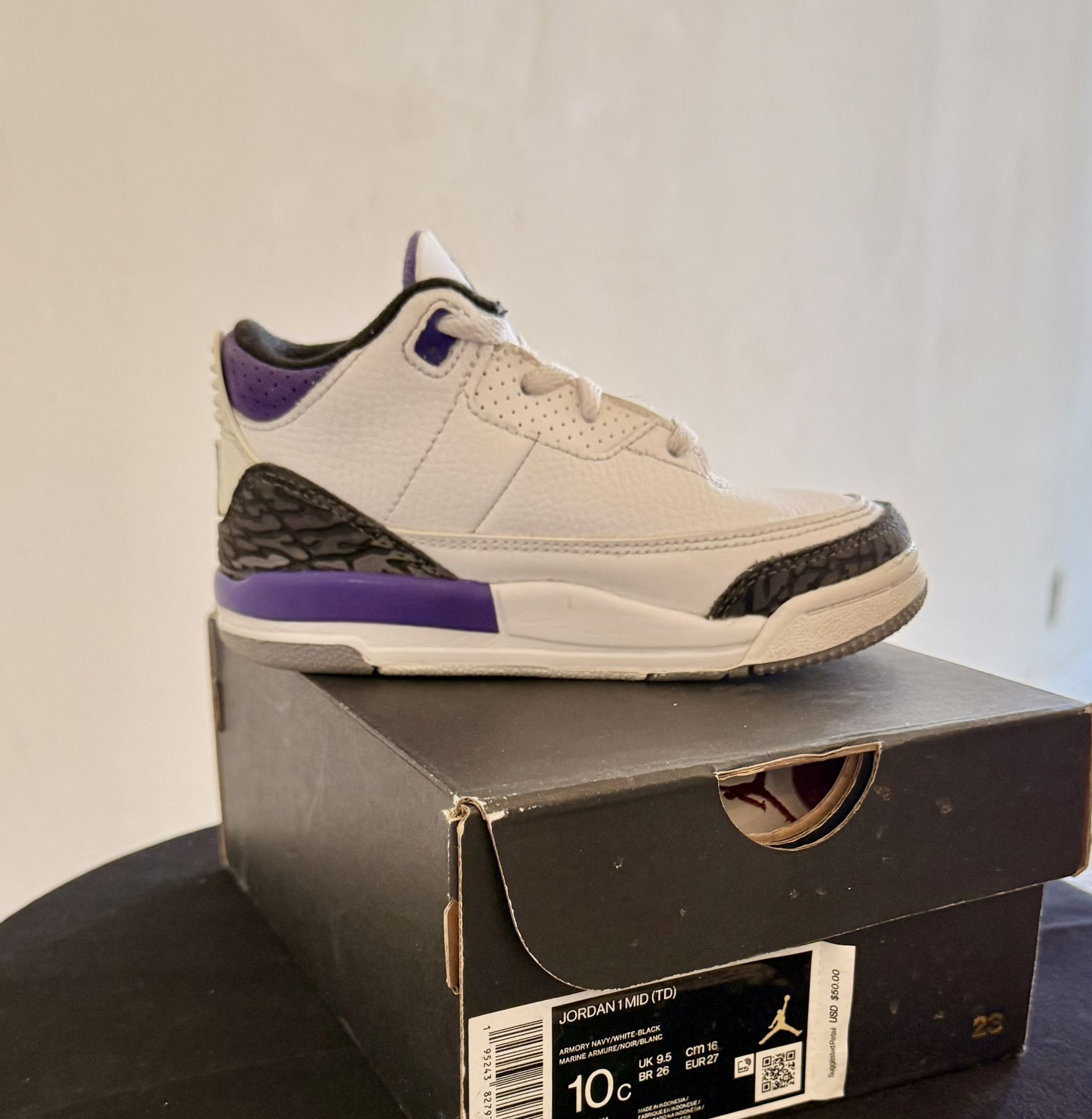 Jordan Retro 3 (TD) “Dark Iris” - Size 10C