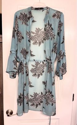 Floral Kimono Cardigan with Bell Sleeves