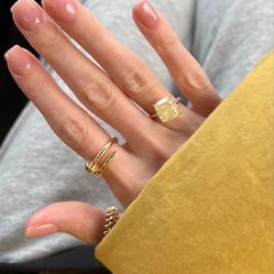 Solid gold nail ring