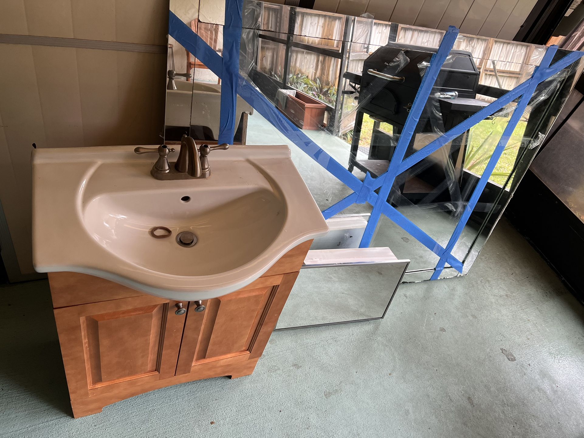 Free Bathroom Vanity and Mirror