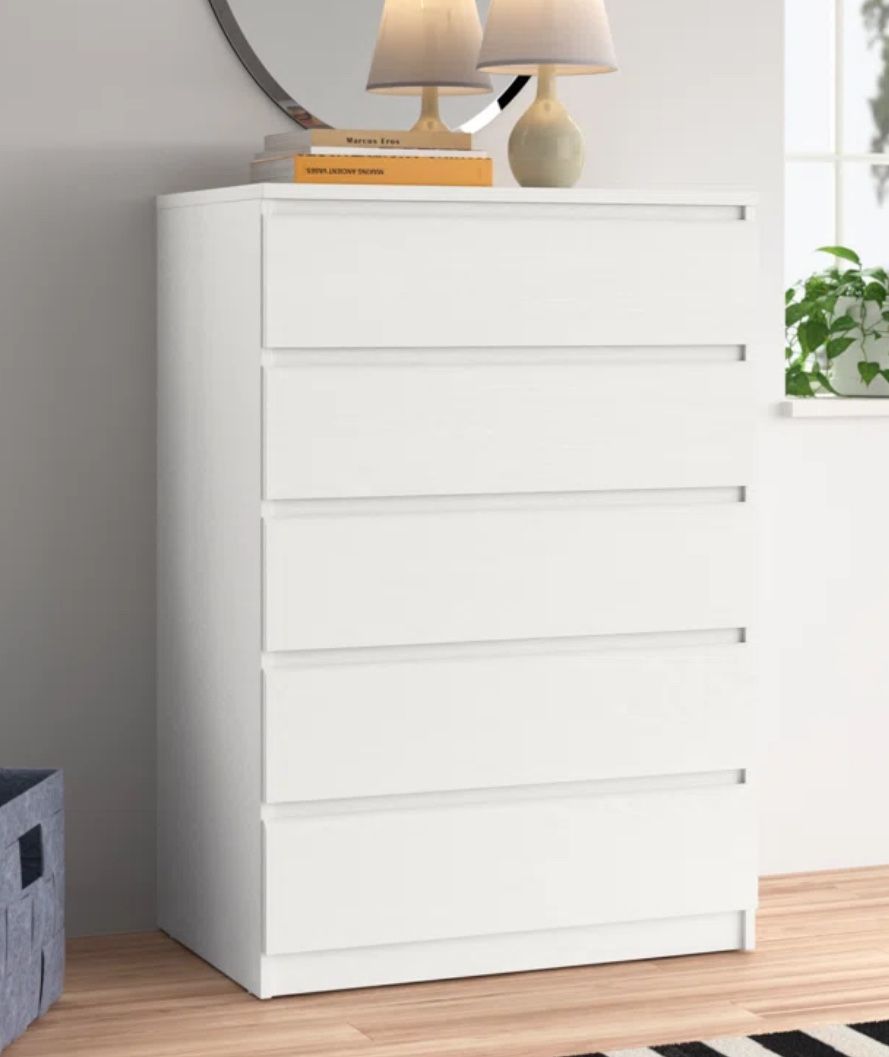 5 Drawer Chest - White