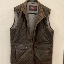 🧥 Johnston & Murphy Brown Quilted Vest – Size L – Excellent Condition!