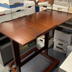 Vintage solid mahogany wood architect’s drafting table. Excellent condition