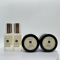 JO MALONE SILVER BIRCH & LAVENDER COLOGNE + LIME BASIL BODY CRÈME SET