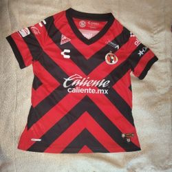 Women's Red And Black Xolos Jersey 