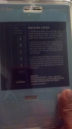 I clicker classroom response system