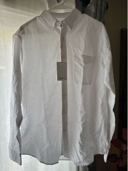 White long sleeve button down shirt