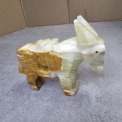 Onyx Stone Donkey Statue 