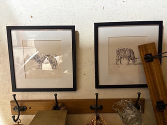 Set of two cow sketches art