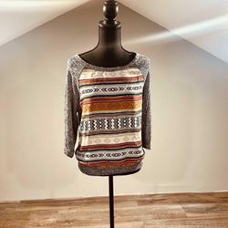 Tribal Pattern Sweater - Small