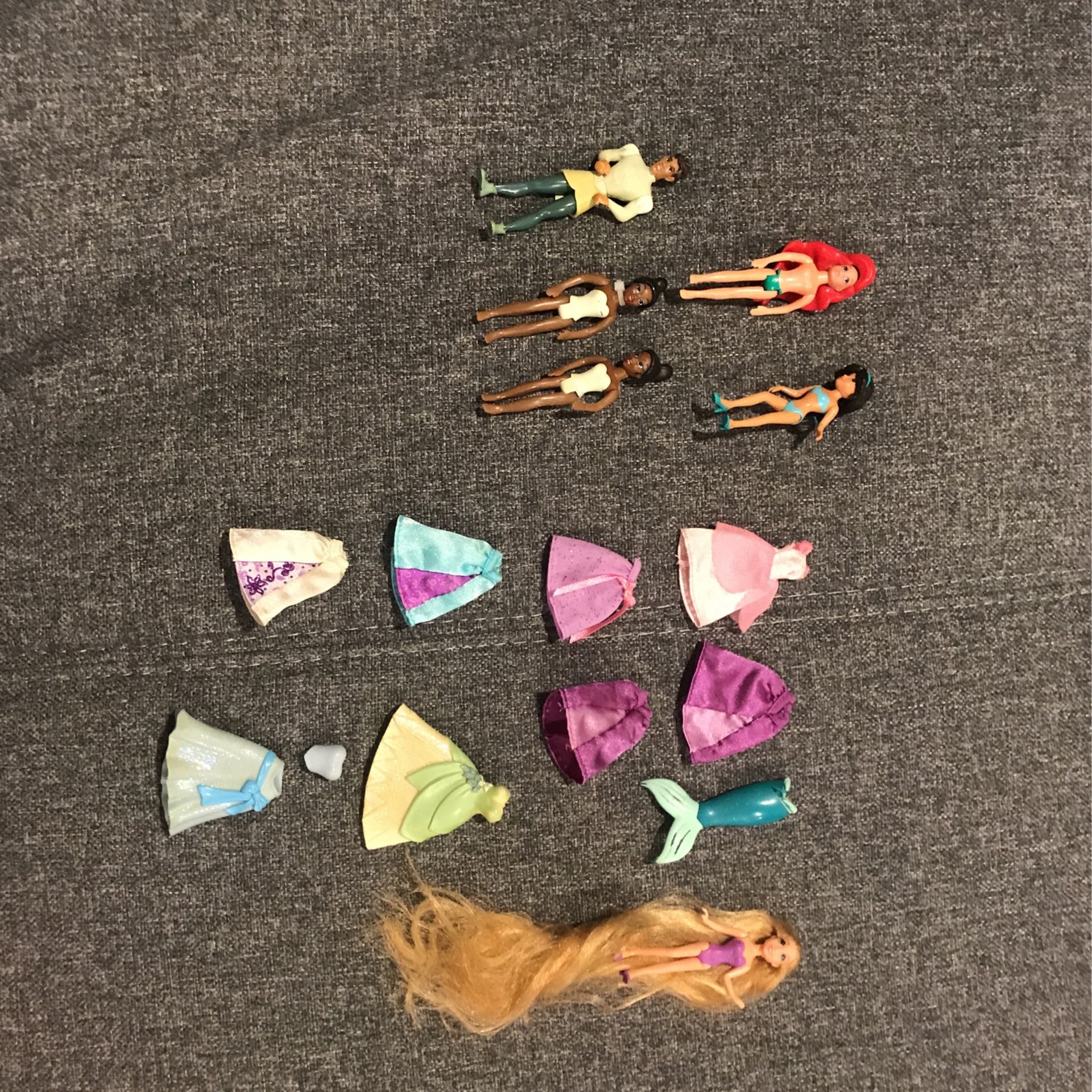 Polly Pocket Princesses (6) And Outfits