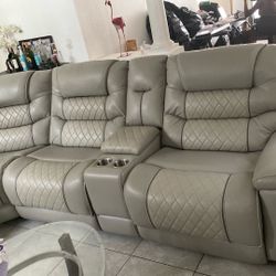 Comfy Leather Couch Large For Big Family Home
