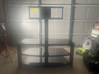 Glass And Steel Tv Stand