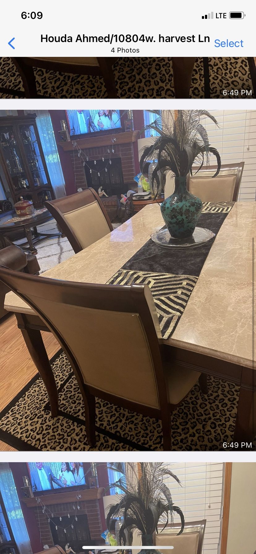 Marble Dinning Table With Four Chairs for Sale in Wichita, KS OfferUp