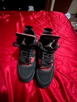 Air Jordan 4 Black Red Sneakers