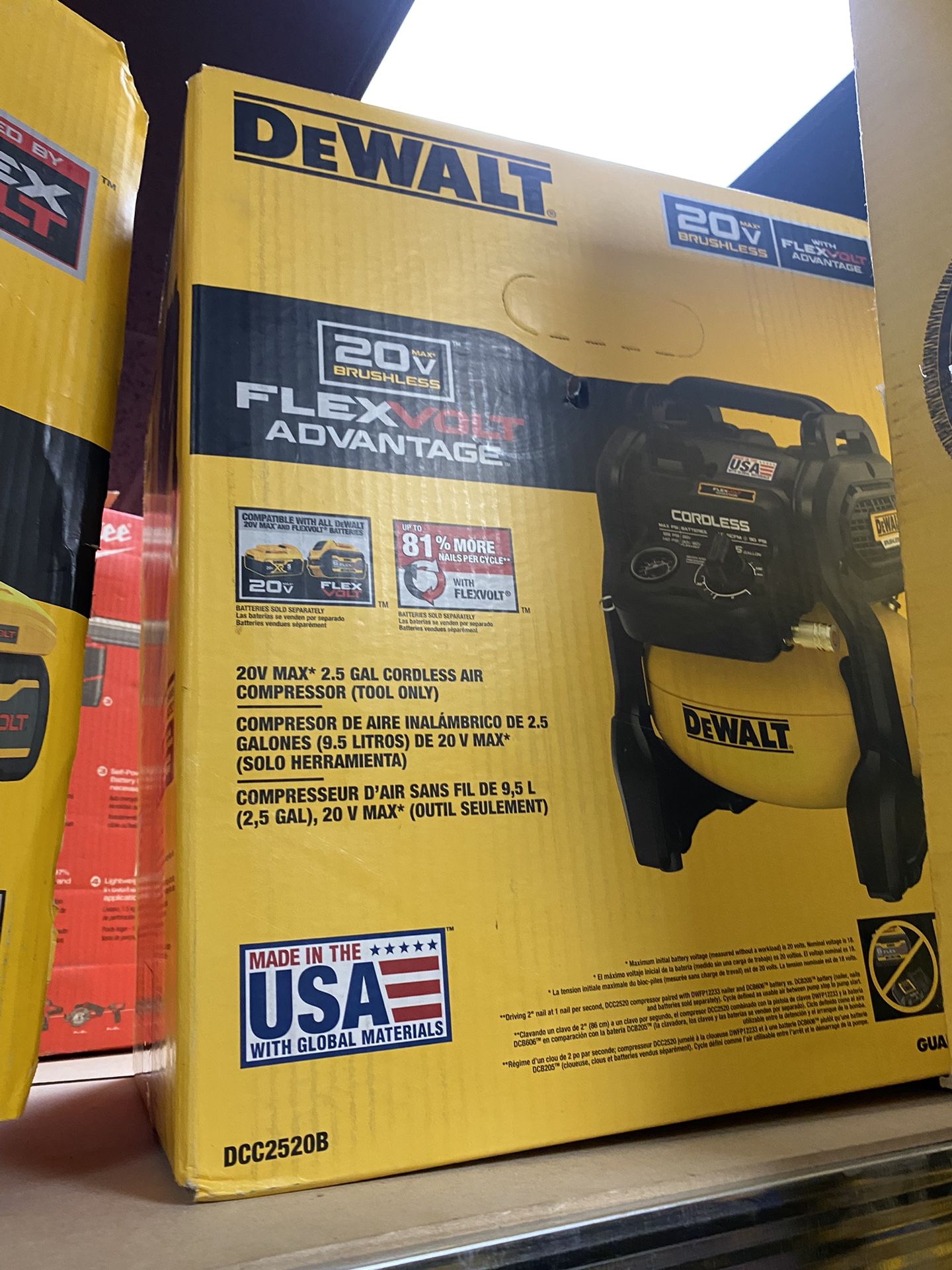 gallon dewalt air compressor flexvolt