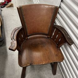 Romweber Viking Oak Pair Of Chairs Need restoration 