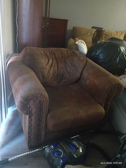 Faux suede chair