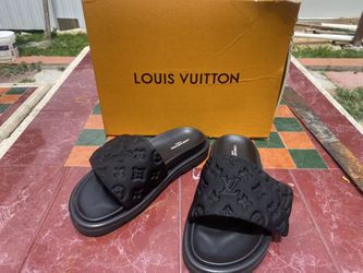 LV Black Monogram Pillow Slides Unisex 9–11