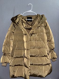 ZARA Olive Green Puffer Coat