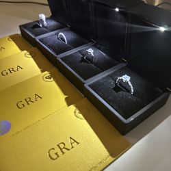 Moissanite Diamond Size 5.5/6 Engagement Rings 