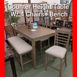 😍 6pc Counter Height Table Set