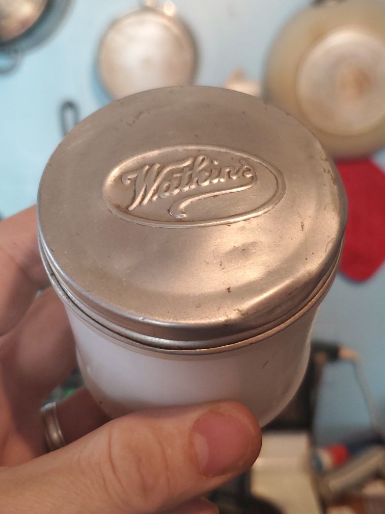 Antique Watkins ointment jar