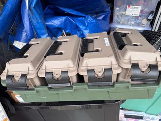 Tan Hard Plastic Ammo Storage Cases – Lot of 3