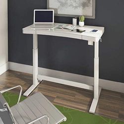 50% Off And Pre-assembled - Tresanti Coastal Adjustable Height Desk, White