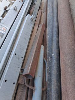 Metal fabrication pieces. 2x6x6 etc