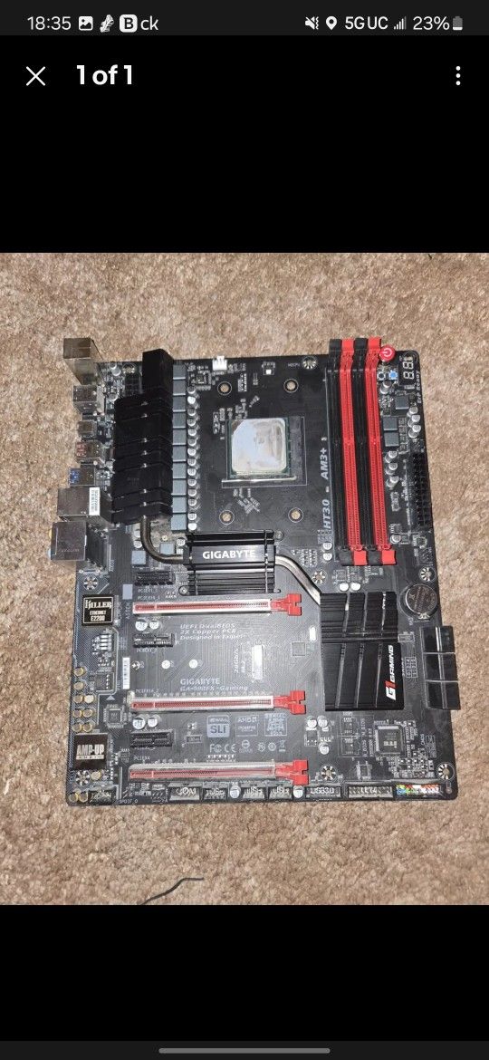Gigabyte GA-990FX-Gaming Motherboard FOR PARTS
