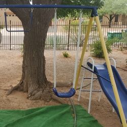 Metal Swing And Slide