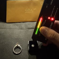 Slim band wedding ring with 2 ct moissanite